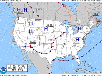 Pressure System Weather Map