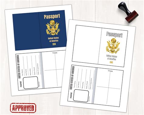 Pretend Passport Printable