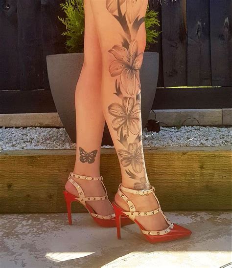 Beautiful Art Peony thigh tattoos Thigh tattoo