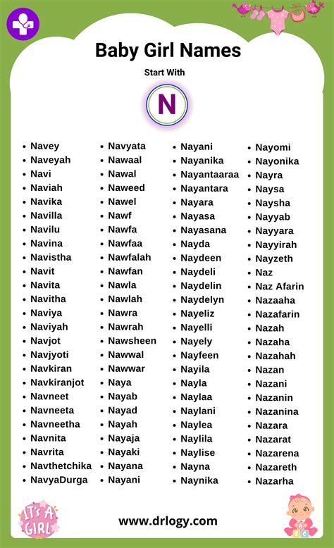 Pretty Baby Girl Names That Start With N