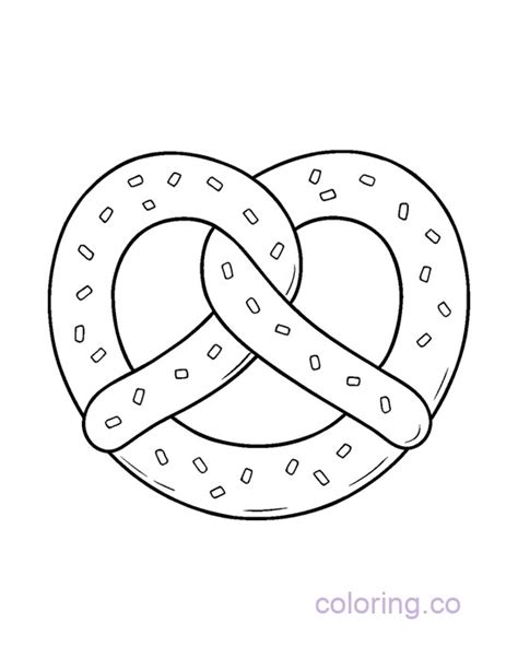 Pretzel Coloring Page