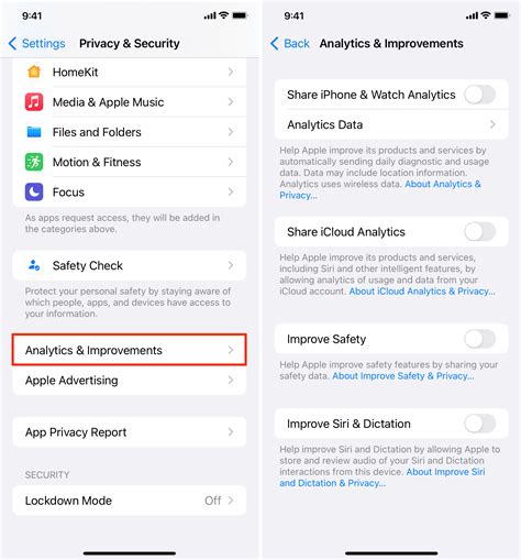 Prevent sharing iPhone analytics
