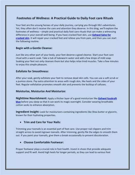 Preventing Recurrence: Daily Foot Care Rituals