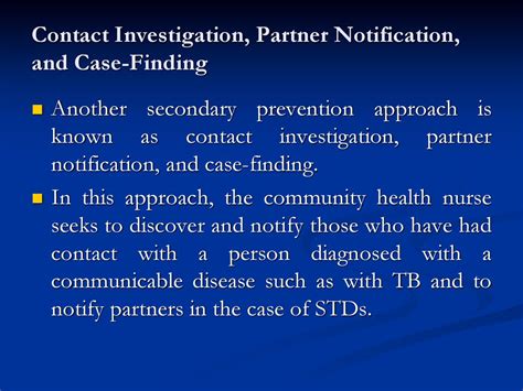 Prevention and Partner Notification