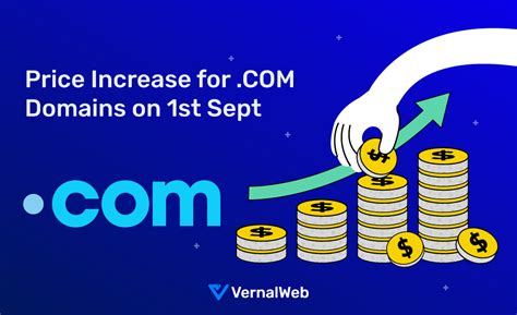 Price increase for .com domains