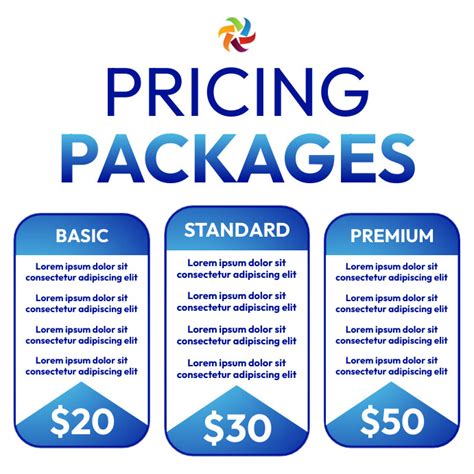 Pricing and packages