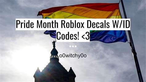 Pride Month Special! Roblox Decals W/ID Codes! - YouTube