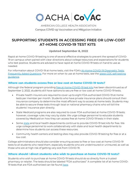 Primary Sources for Free or Low-Cost Testing