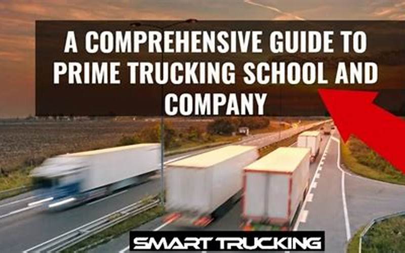 Prime Trucking Training Benefits