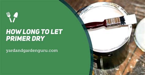 Priming and Drying Time