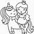 Princesa e Unicornio para colorir imprimir e desenhar