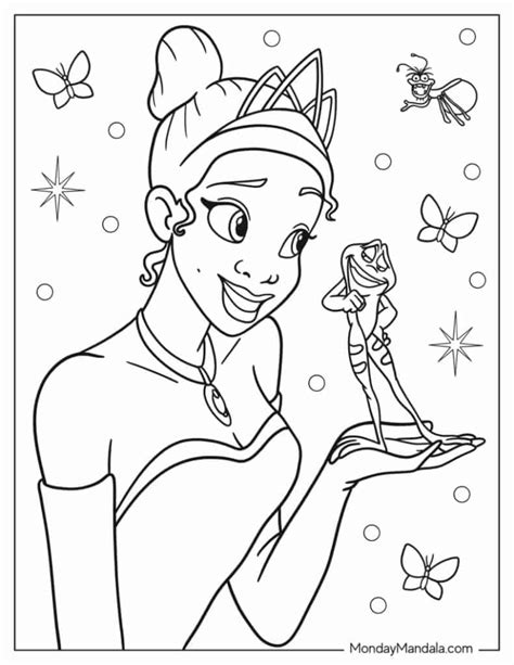 Princess And The Frog Color Pages