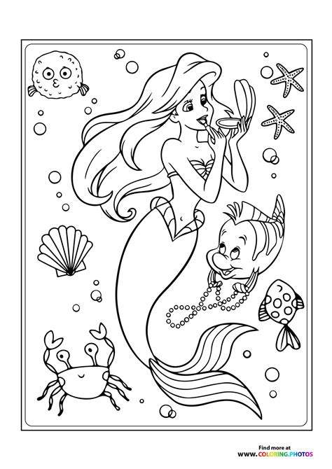 Princess Ariel Coloring Pages