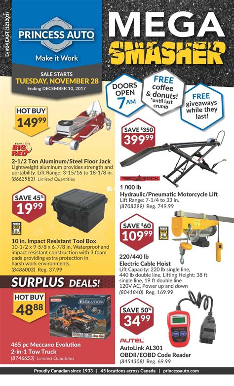 Shop Like Royalty with Princess Auto Flyer Next Week – Deals fit for a Princess!