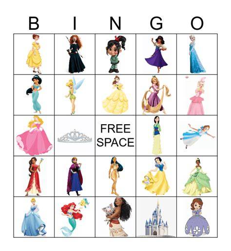 Princess Bingo Printable