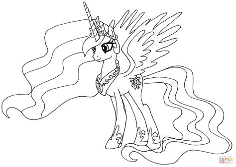 Princess Celestia Coloring Page