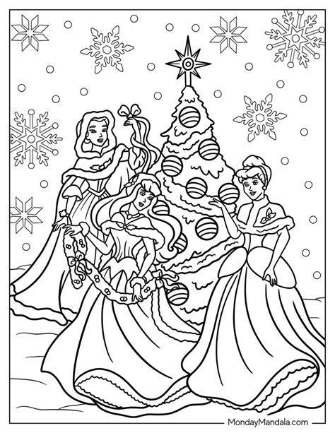 Princess Coloring Pages Christmas