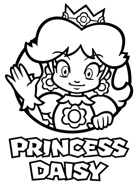 Princess Daisy Coloring Page