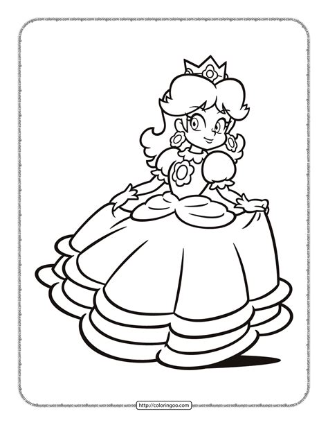 Princess Daisy Coloring Pages