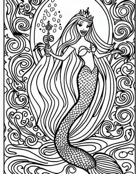 Princess Mermaid Coloring Page