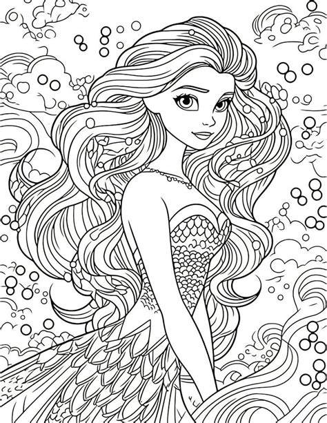 Princess Mermaids Coloring Pages