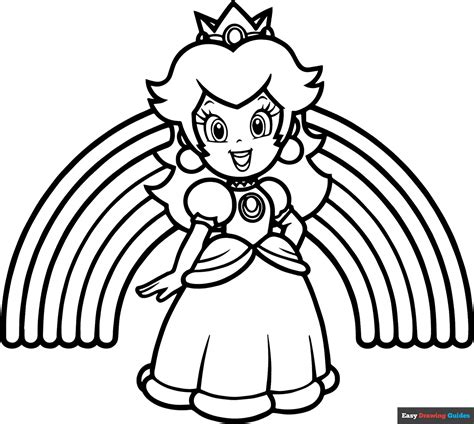 Princess Peach Coloring Pages Free