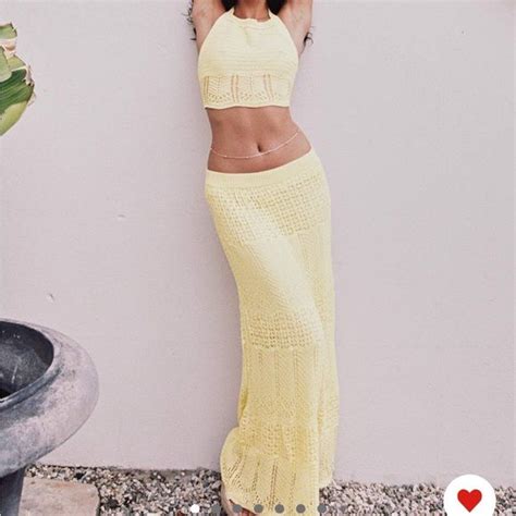 Princess Polly Yellow Crochet Set