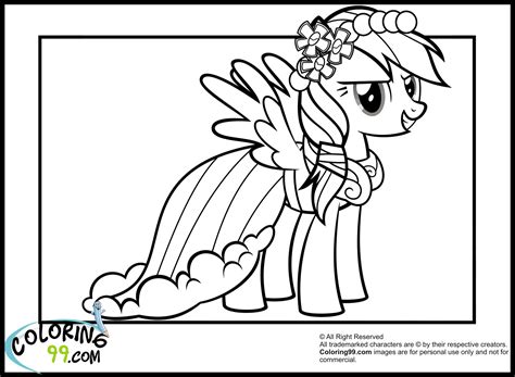 Princess Rainbow Dash Coloring Pages