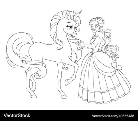 Princess Unicorn Coloring Pages