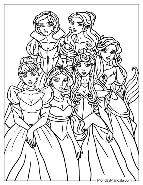 Princesses Coloring Page