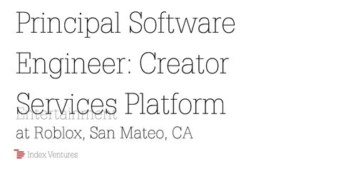 Principal Software Engineer - Application Platform - Jobs at Roblox