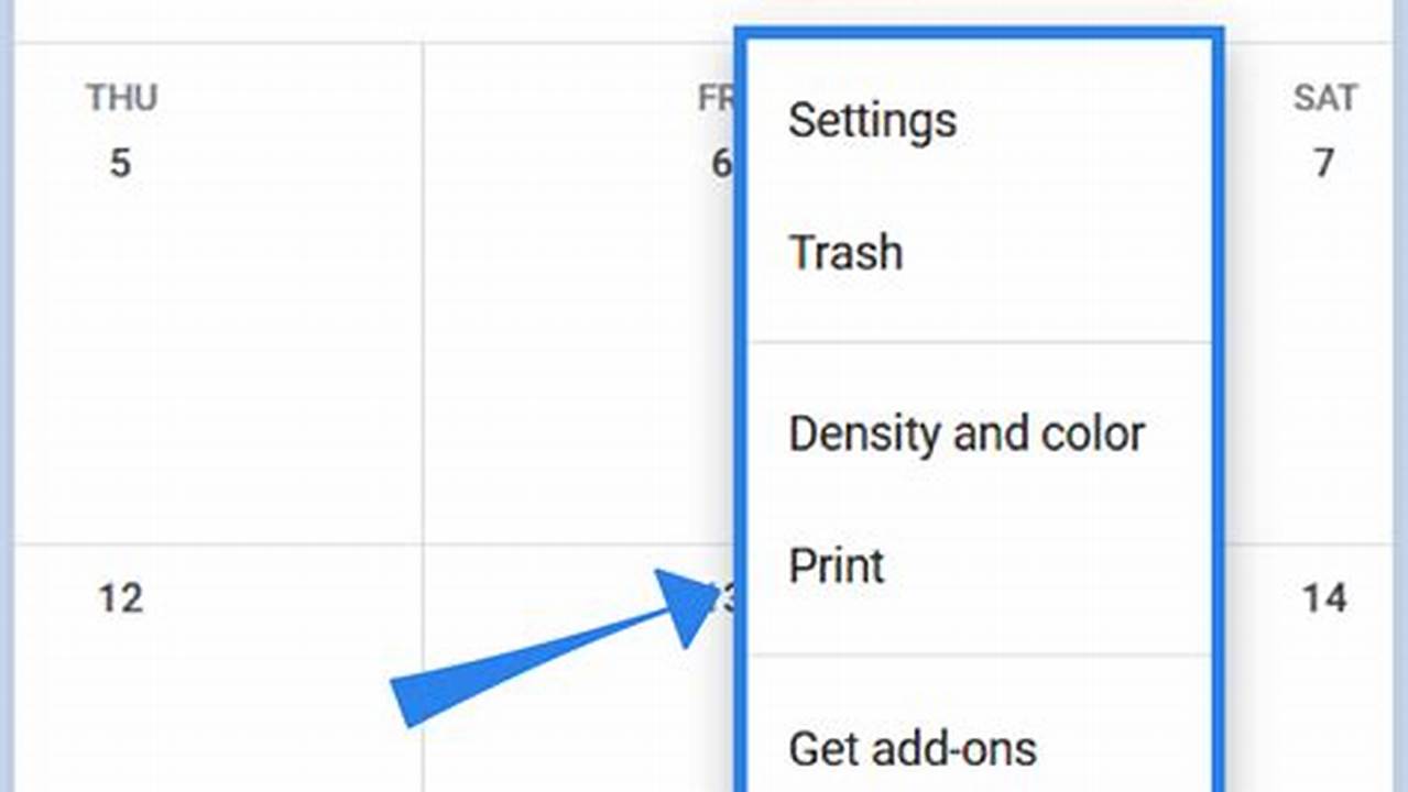 Print Google Calendar From Android