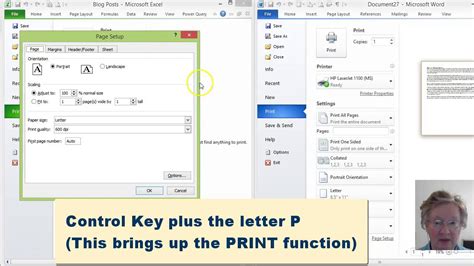 Print Documents Through to Shortcut Keys
