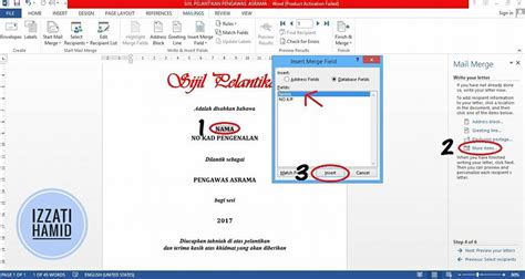 Print Sijil Dengan Excel