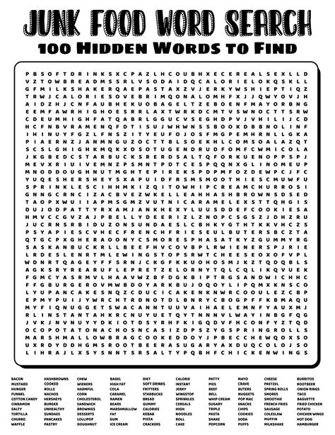 Printable 100 Word Word Search