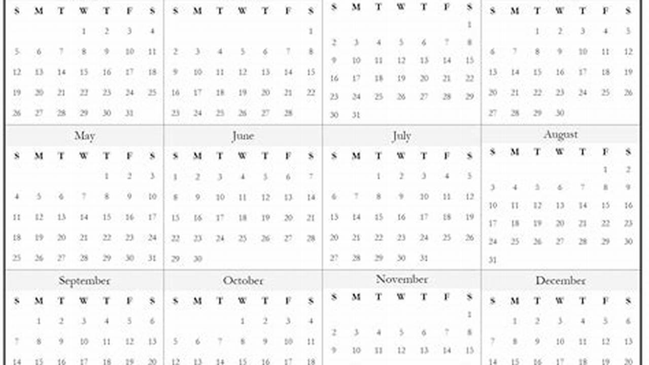 Printable 2025 Calendar 1 Page Pdf Free
