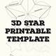 Printable 3d Paper Star Template