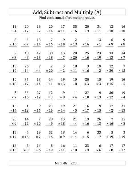 Printable Addition And Subtraction Worksheets For Grade 4