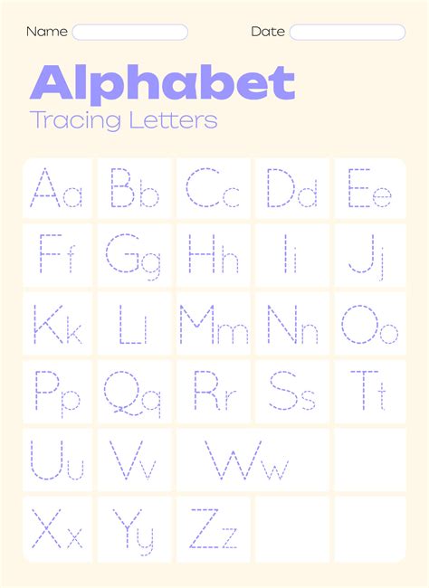 Printable Alphabet Tracing Letters Pdf