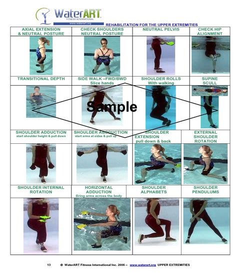 Printable Aquatic Physical Therapy Exercises Pictures