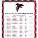 Printable Atlanta Falcons Schedule