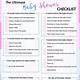 Printable Baby Shower Checklist