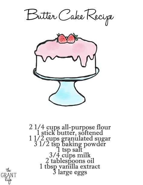 Printable Baking Recipes