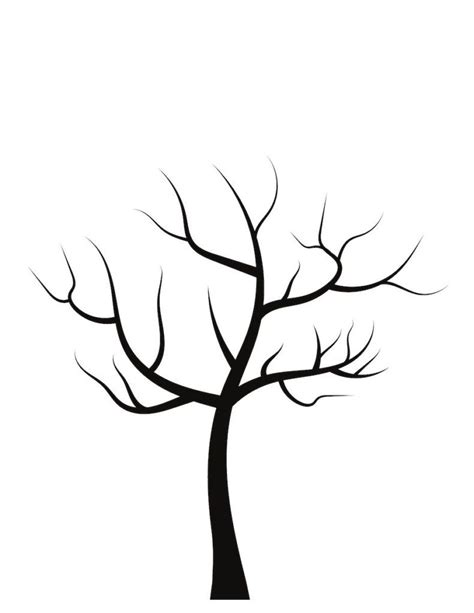 Printable Bare Tree Template