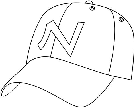Printable Baseball Hat Template