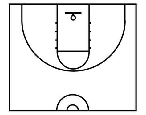 Printable Basketball Half Court Diagram