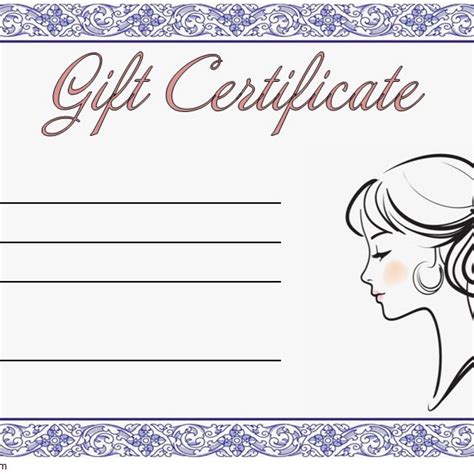 Hair Salon Watercolor Floral, printable Gift Certificate template