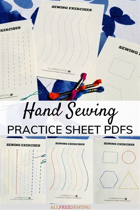 Printable Beginner Sewing 101 Printable Sewing Practice Sheets