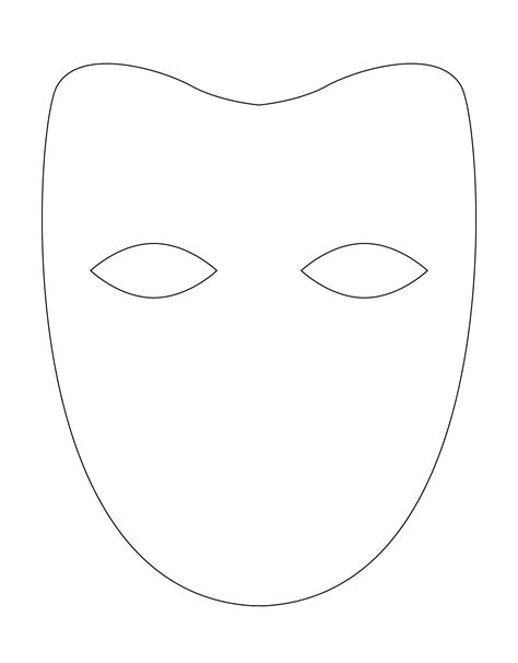 Printable Blank Mask Template