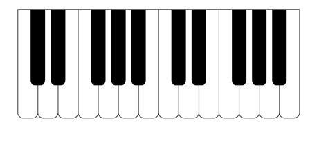 Printable Blank Piano Keyboard Template